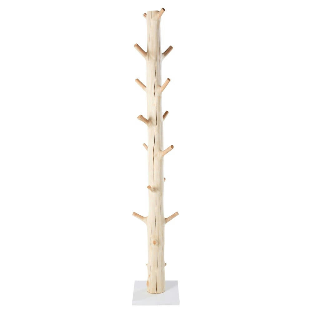 Lucio - Porte-manteau tronc d'arbre en mangoustanier