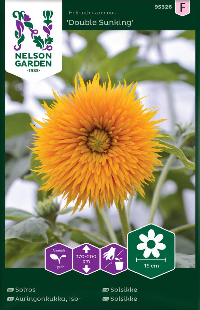 BLOMSTERFRØ NELSON GARDEN SOLSIKKE DOUBLE SUNKING
