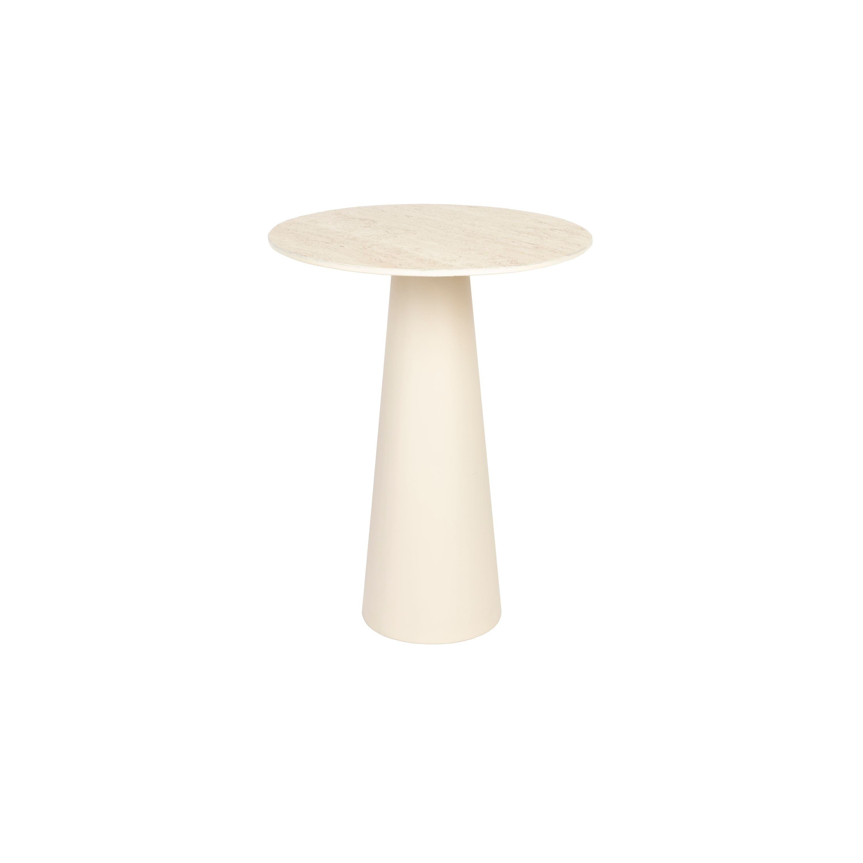 Housecraft Living Joya Bijzettafel Laag 40x40 cm Travetin-Look Beige