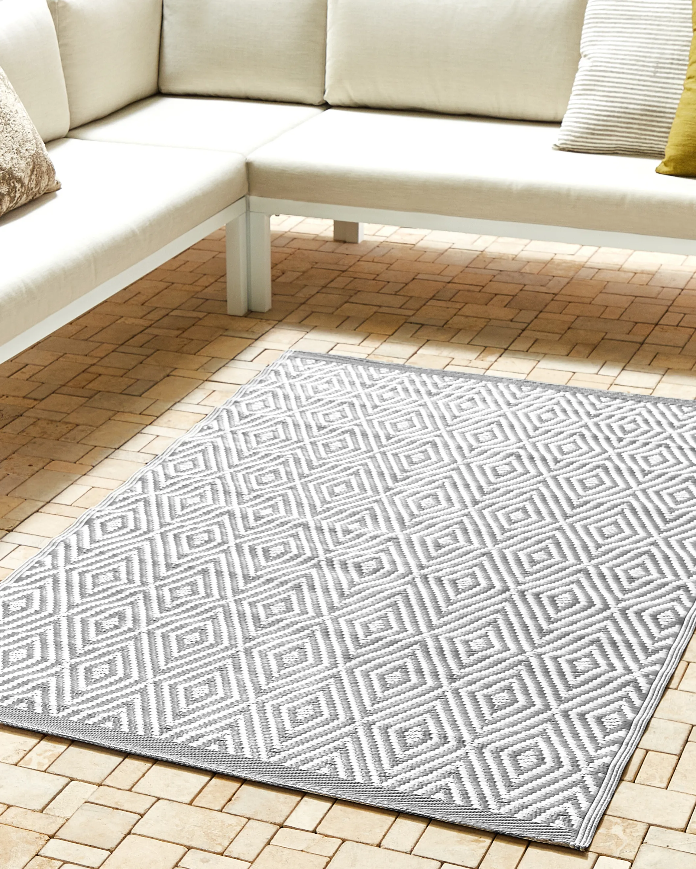 Outdoor Rug SIKAR Light Grey 120 x 180 cm