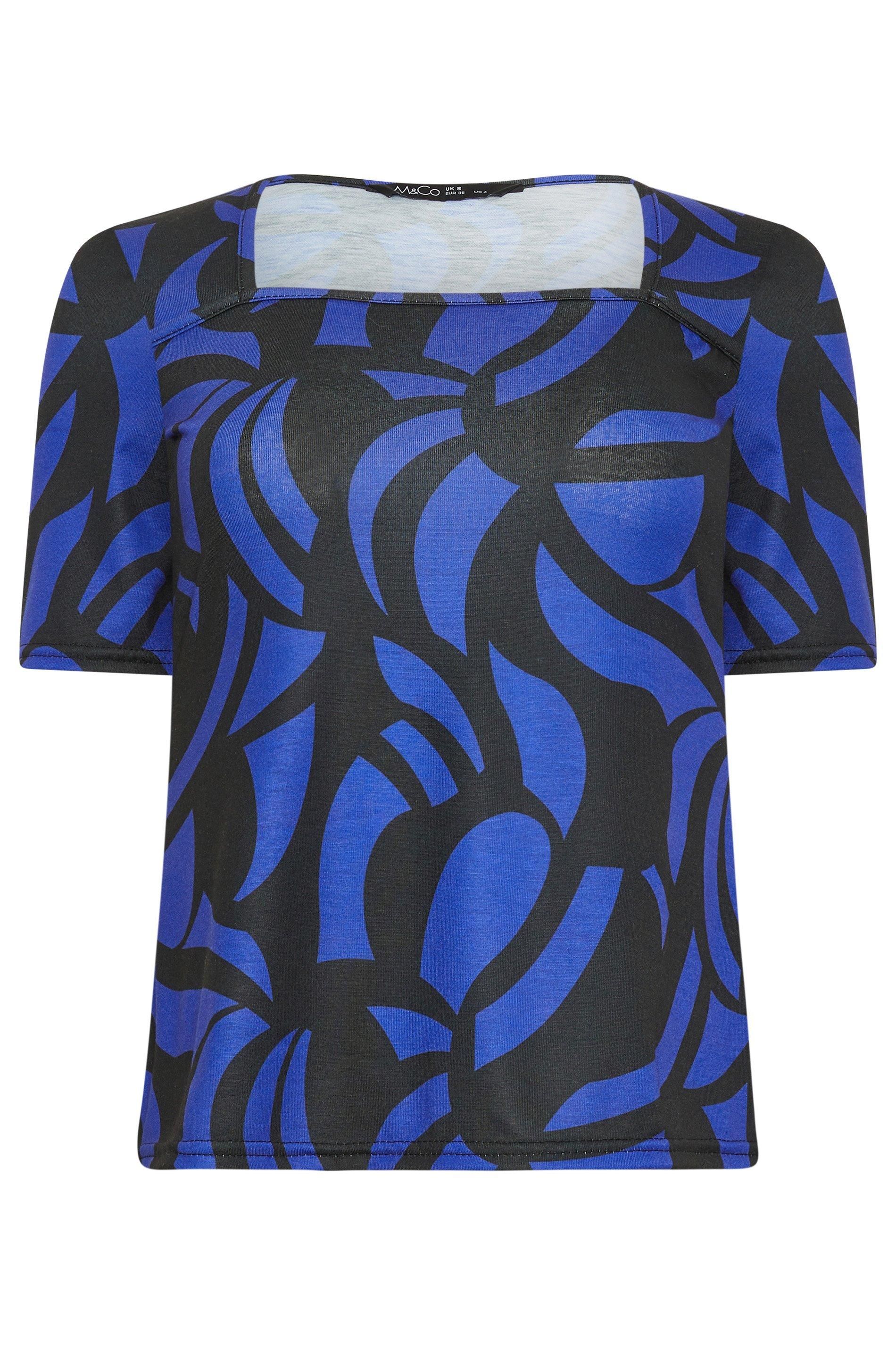 M&Co Petite Square Neck Top