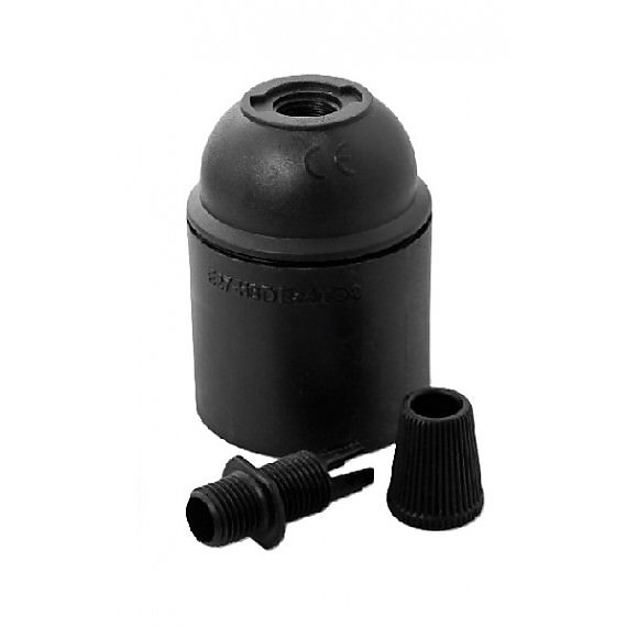 Kit Cache Douille E27 en Métal NoirSublimez Vos éclairages avec Notre Solution Pratique et Esthétique