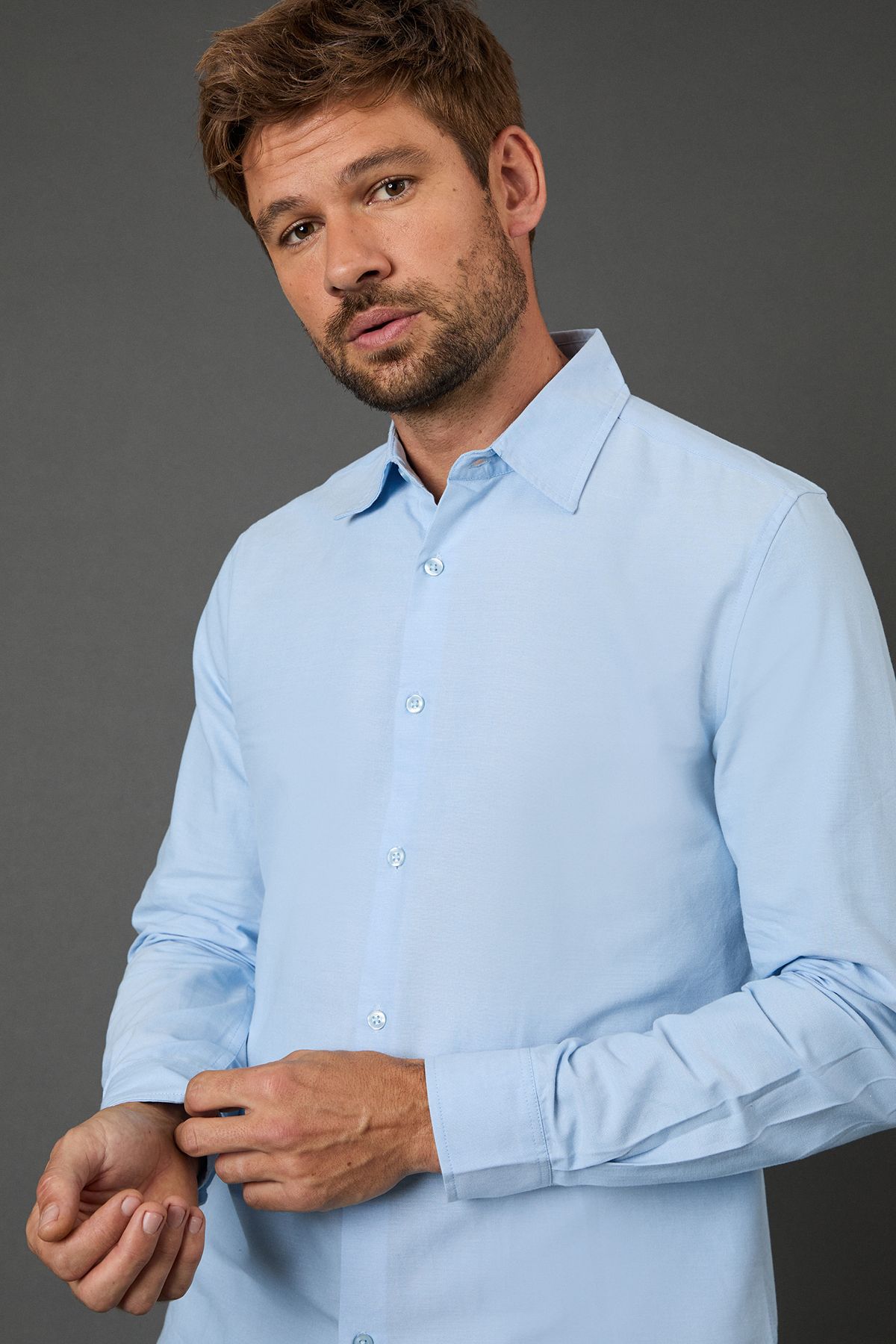 Burton Light Blue Oxford Long Sleeve Shirt