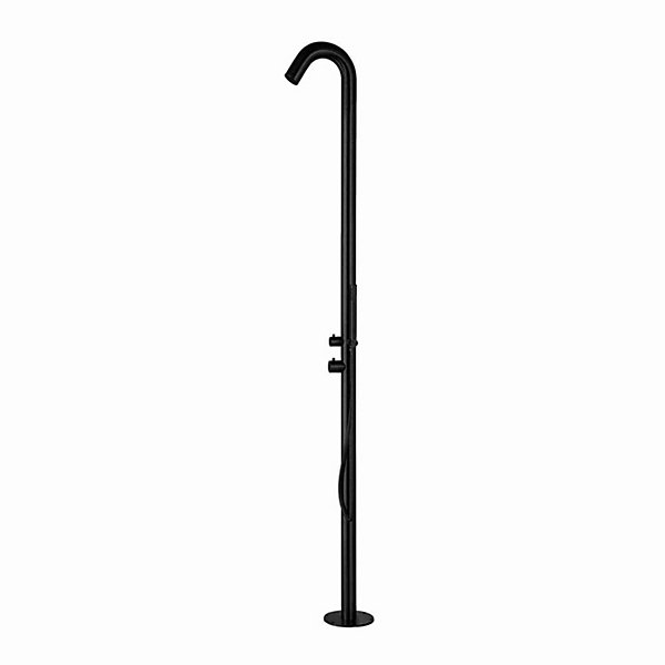 Douche Acier Aisi 316l Noir Exterieur Sined Shower Alghero Noir