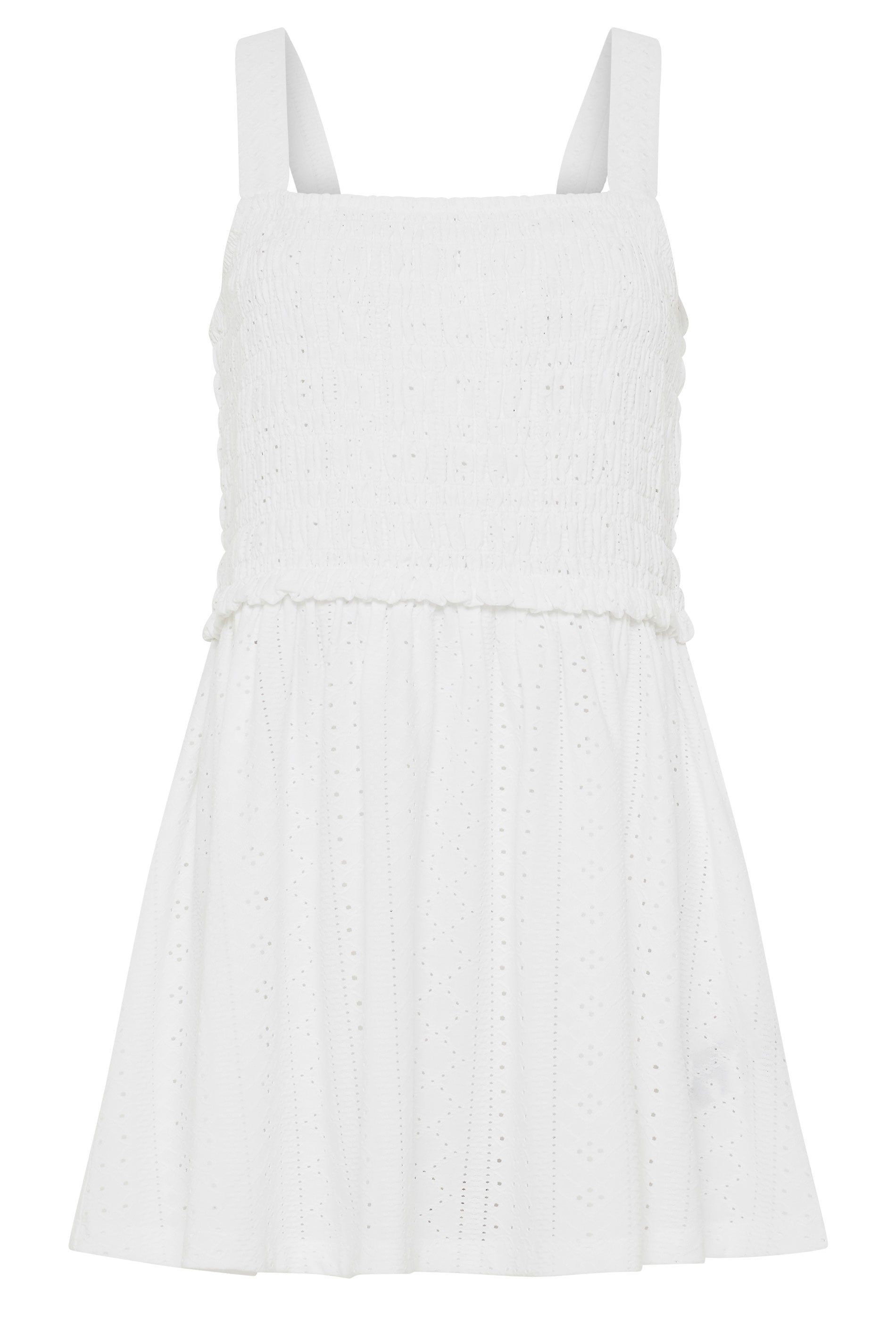 Yours Broderie Anglaise Vest Top
