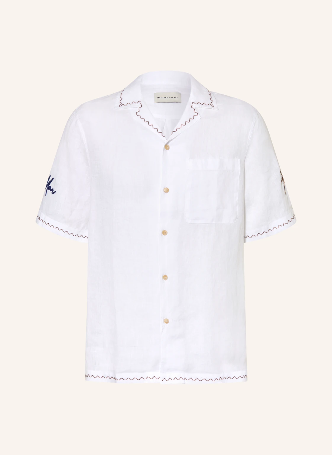 FRESCOBOL CARIOCA Resorthemd ALVES Comfort Fit aus Leinen