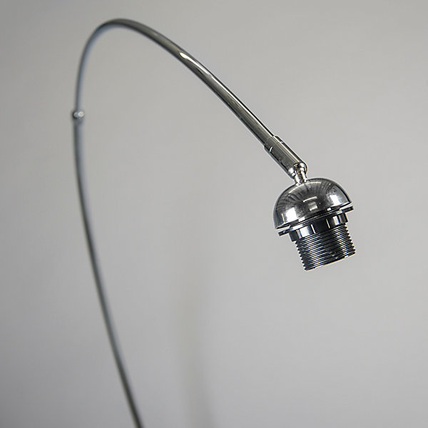 Lampadaire arc moderne chromé réglable sans abat-jour
