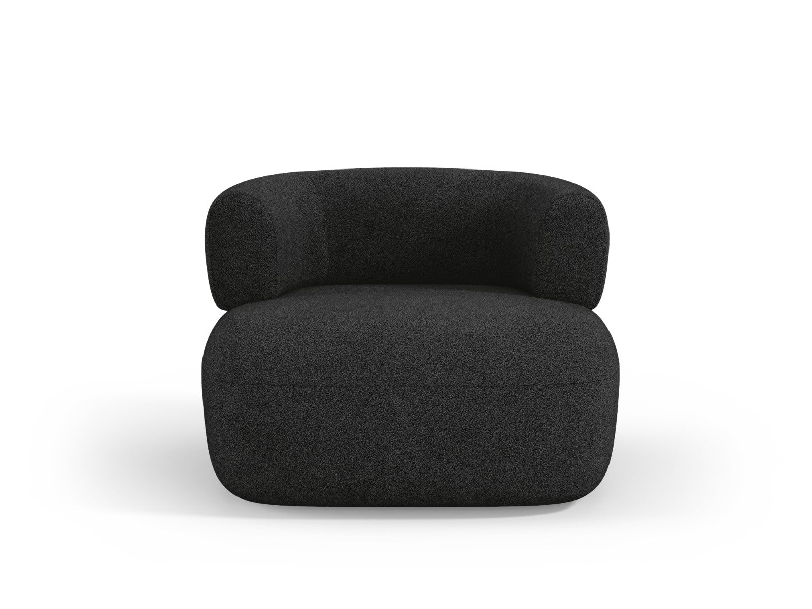 Micadoni Fauteuil Jenny boucle, zwart - 88x90x73cm