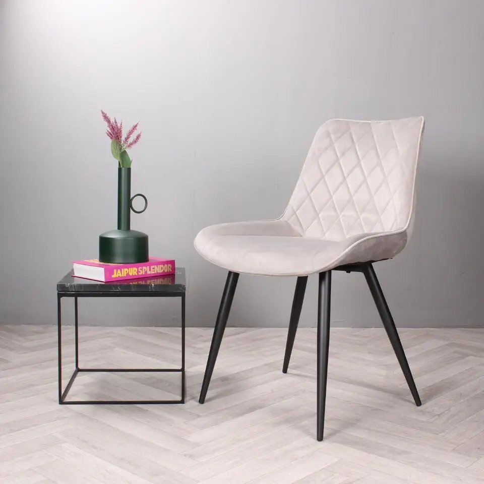 DS4U - Benito 3.0 eetkamerstoel velours - grijs