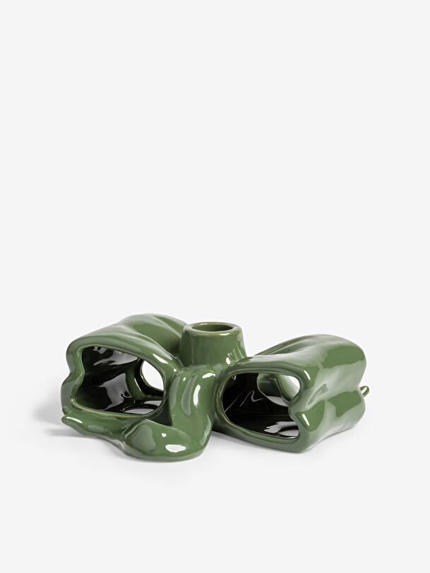 Bougeoir noeud vert - &klevering vert