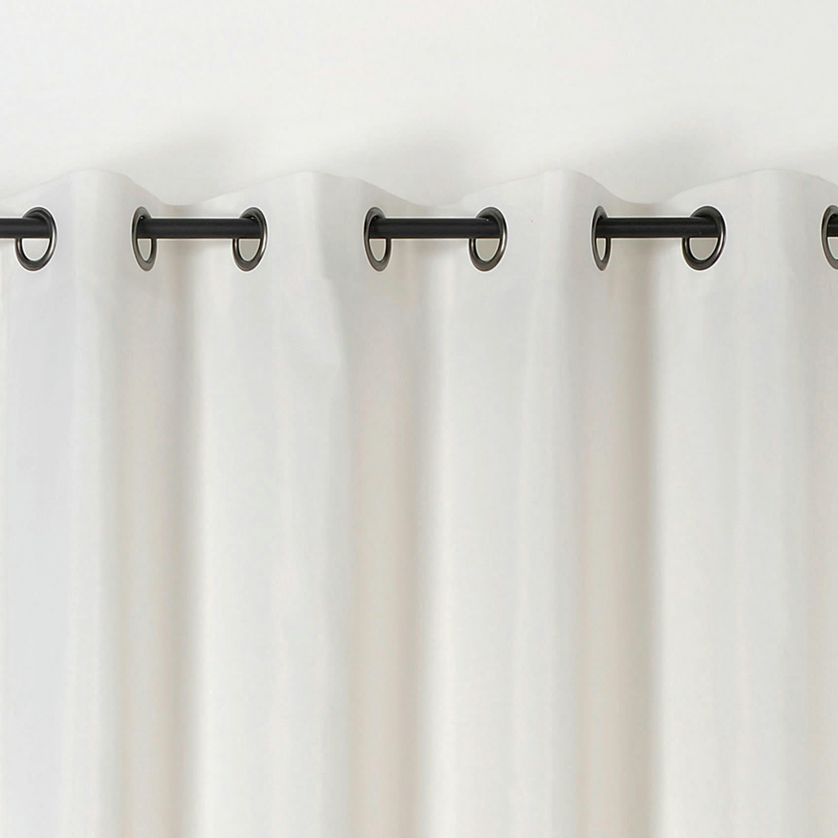 - Rideau double natte polyester beige 135x240 cm