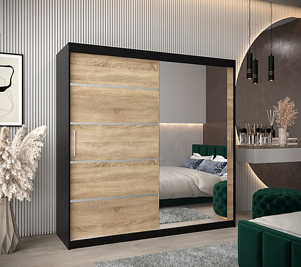 Armoire Verona 2 a portes coulissantes H. 200 x L. 200 x P. 62 2 portes