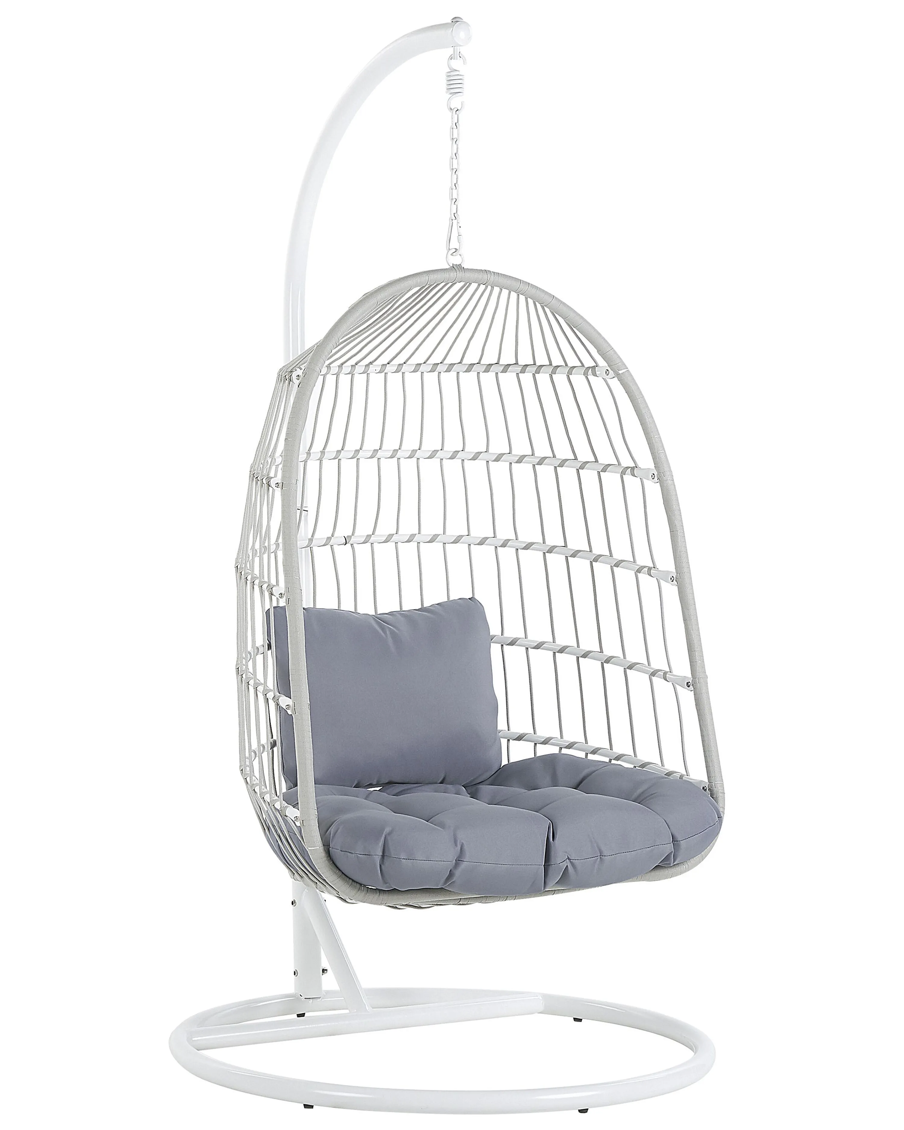 Hanging Chair with Stand ALLERA Metal White