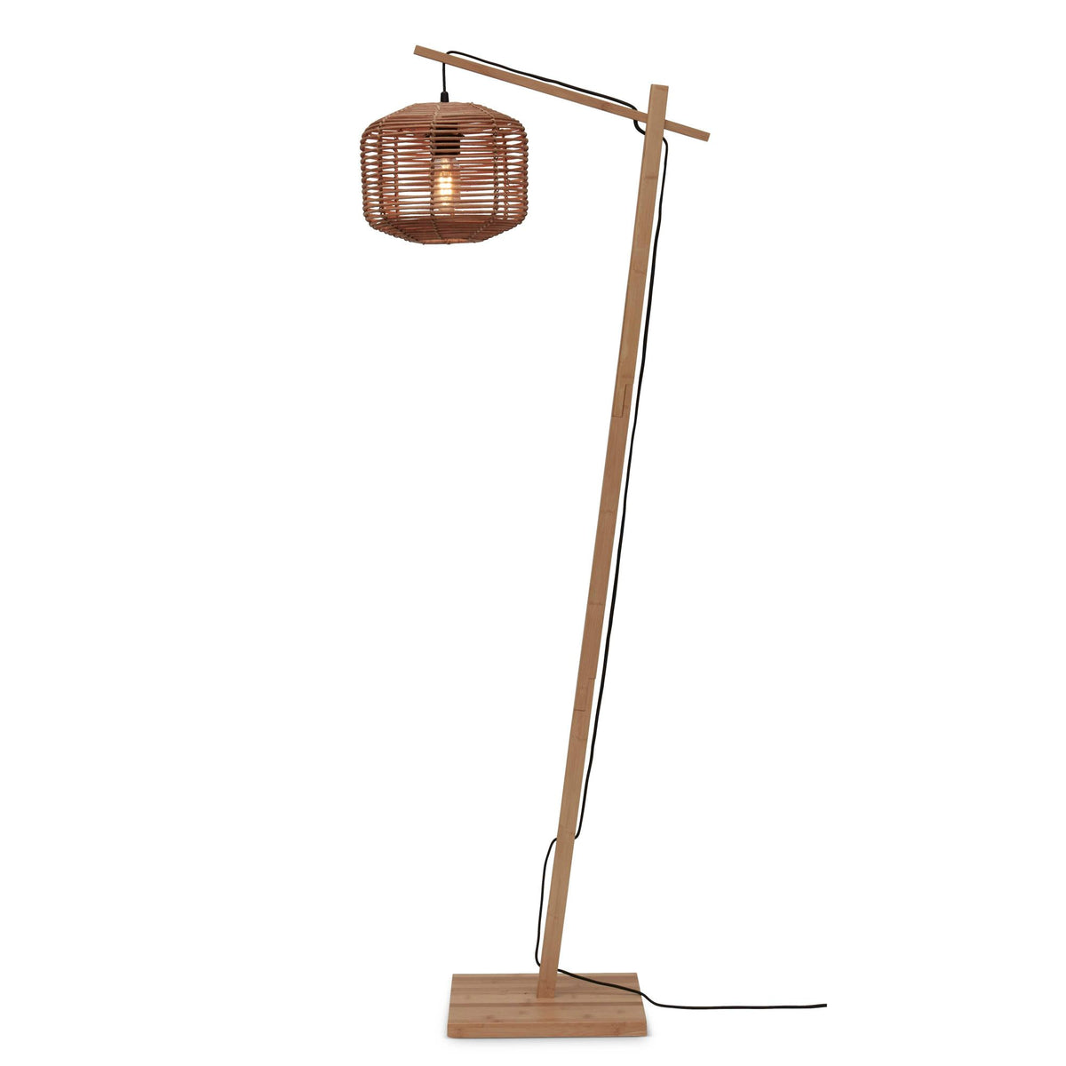 GOOD&MOJO vloerlamp Tanami - bruin - Ø40cm