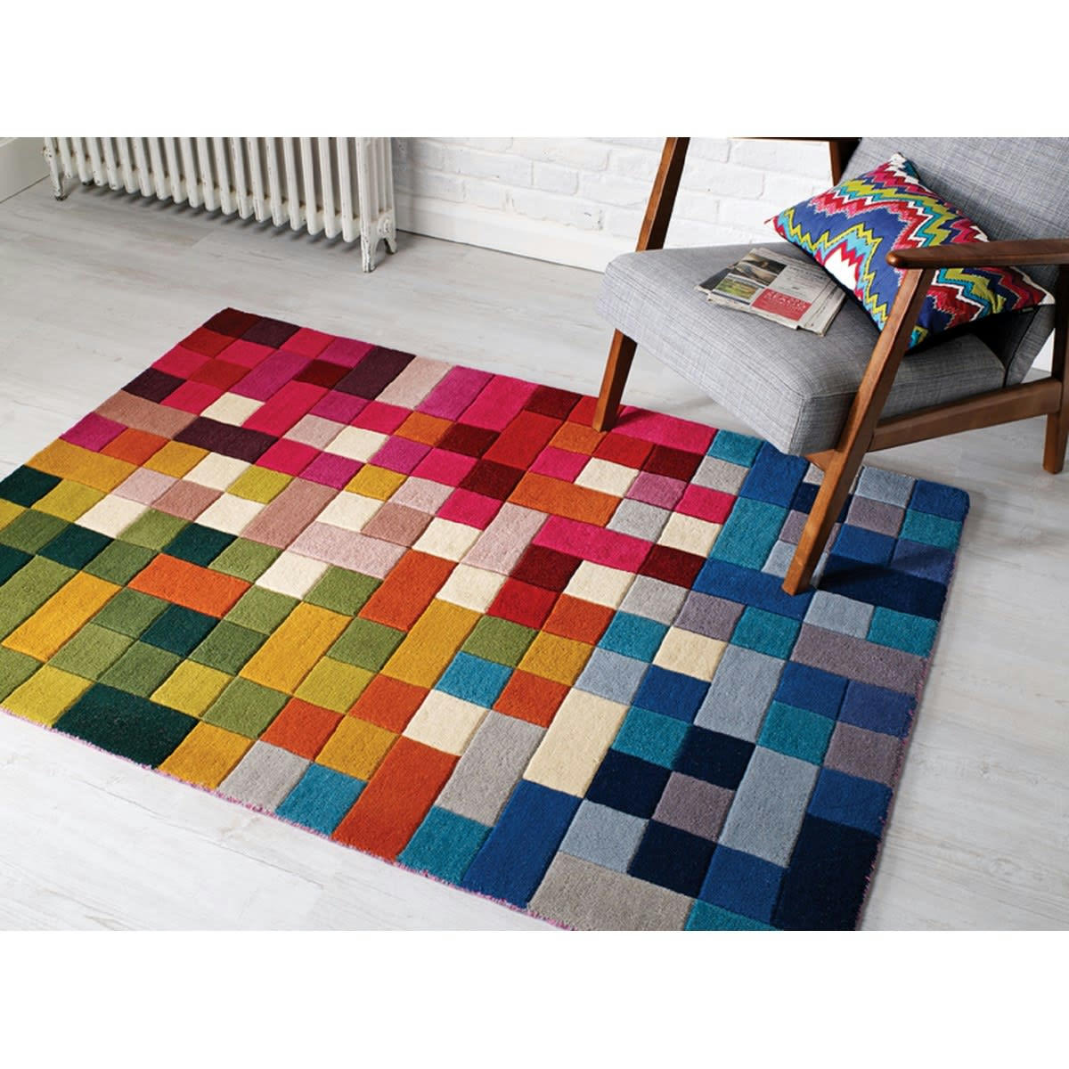 LUTECE - Tapis fait main en Laine Multicolore 160x230 cm
