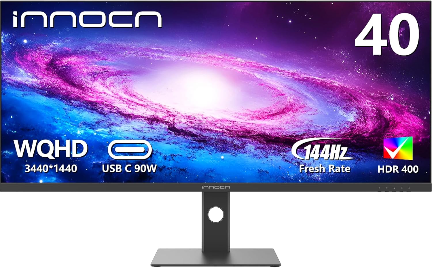 INNOCN 40C1R Ultrawide Monitor 40 WQHD 3440 x 1440p 144Hz FreeSync Premium HDR400 21:9 Computer Display 95% DCI-P3 500Nits IPS USB Type-C HDMI Tilt/Height Adjustable  Mountable