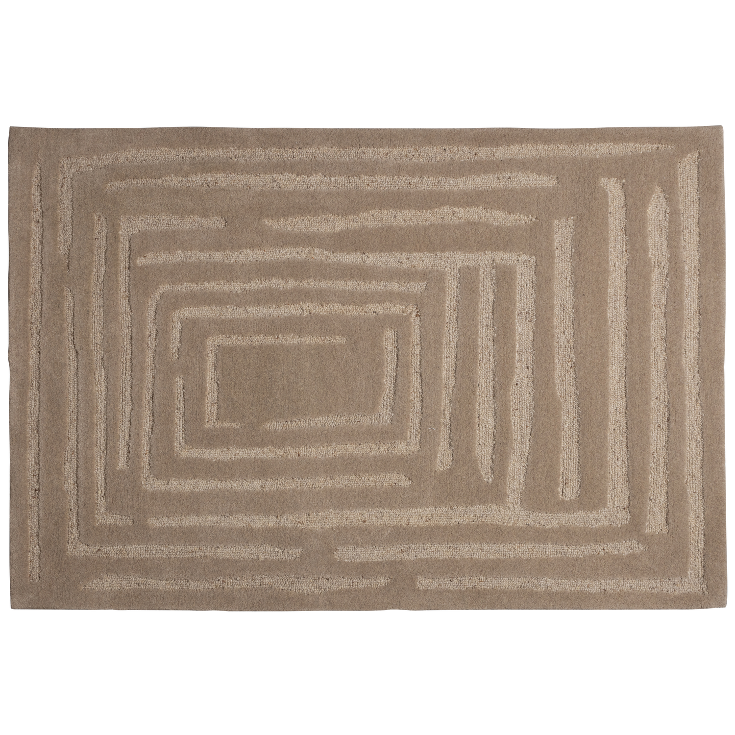 WOOOD Alicia vloerkleed - Wol - Zand - 170x240