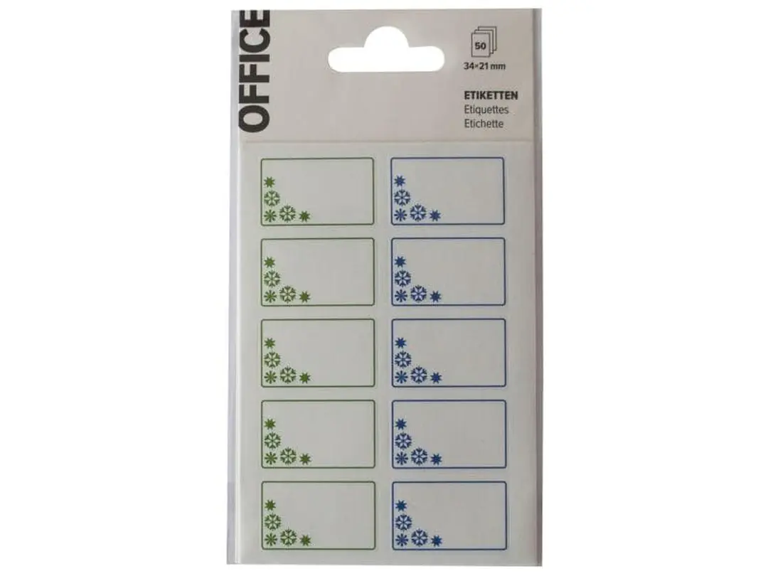 Etiketten 50er-Set Office