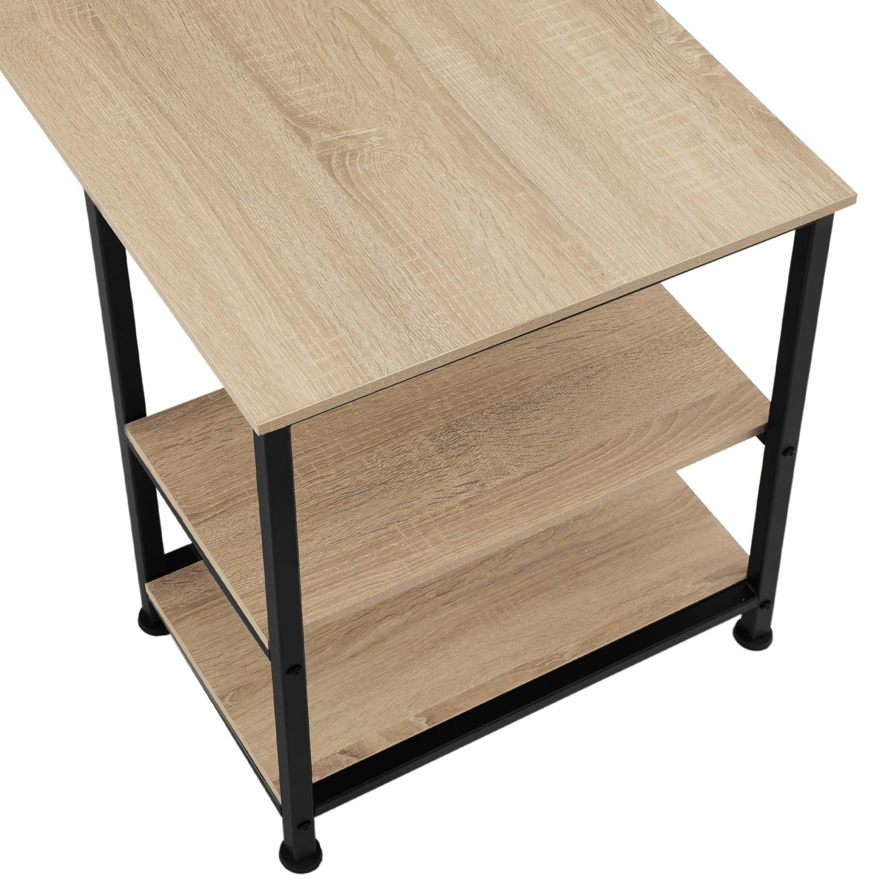 - Bureau Style industriel Bois clair industriel, Chêne Sonoma