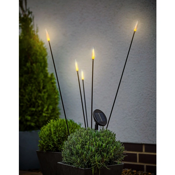 LED-Solarleuchte »Marawi«, 5er-Set, IP44, schwarz, warmweiß