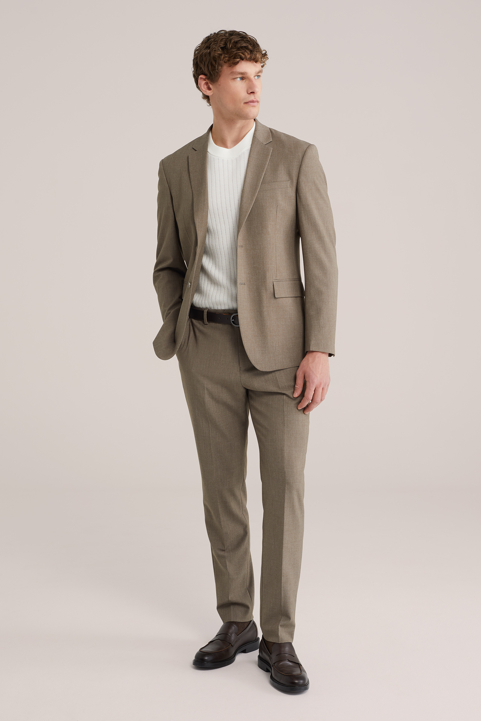 Heren slim fit pantalon - THE FLEX SUIT