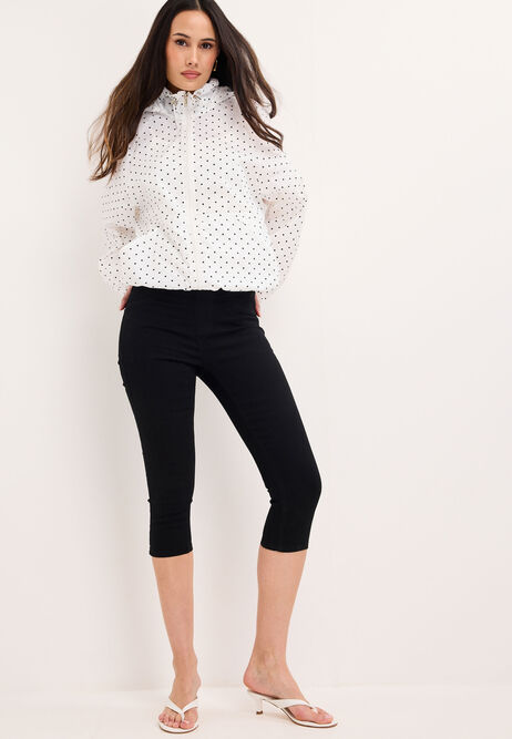 Womens Black Kate Cropped Jeggings