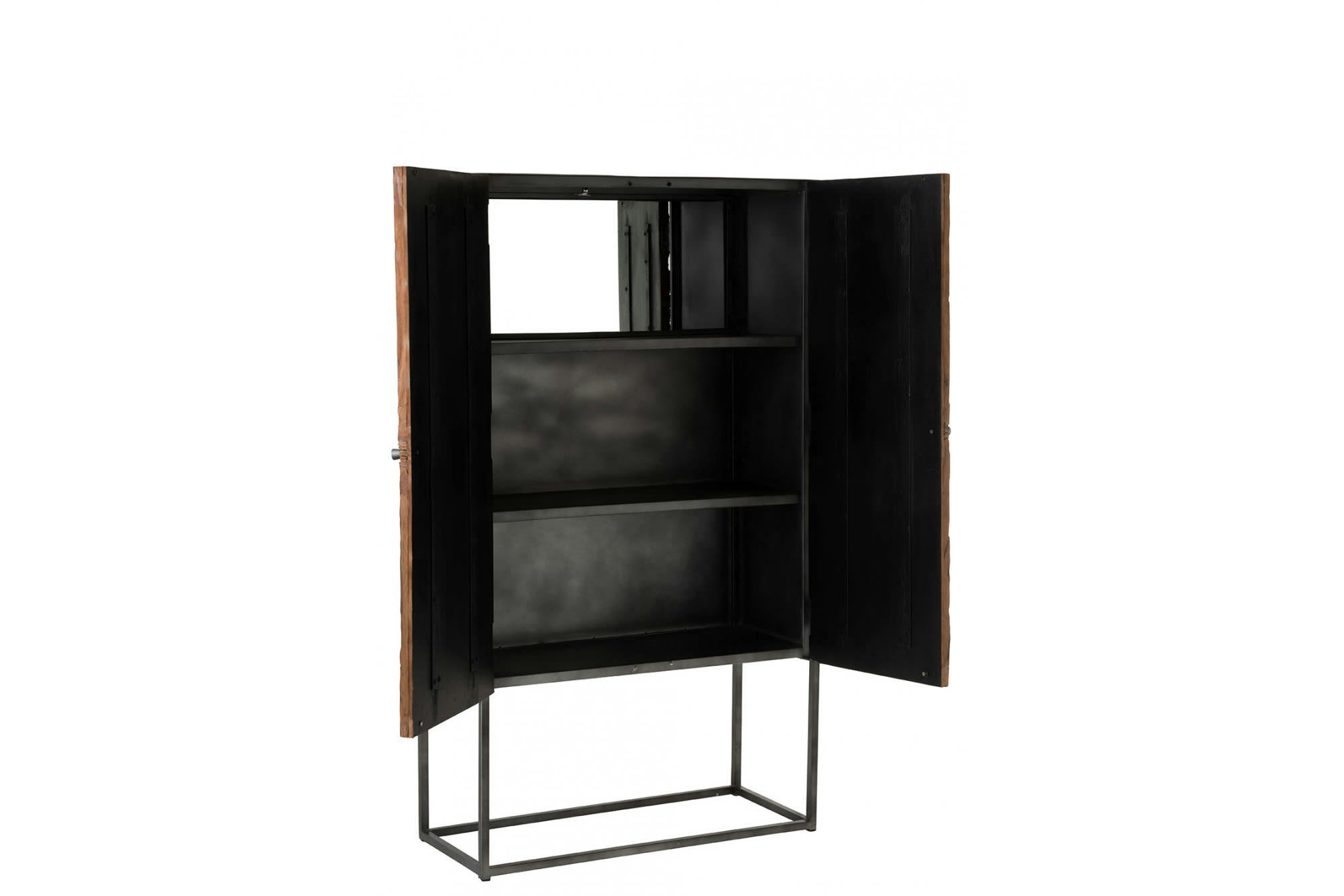 SHINE - Armoire bar en bois et pieds métal