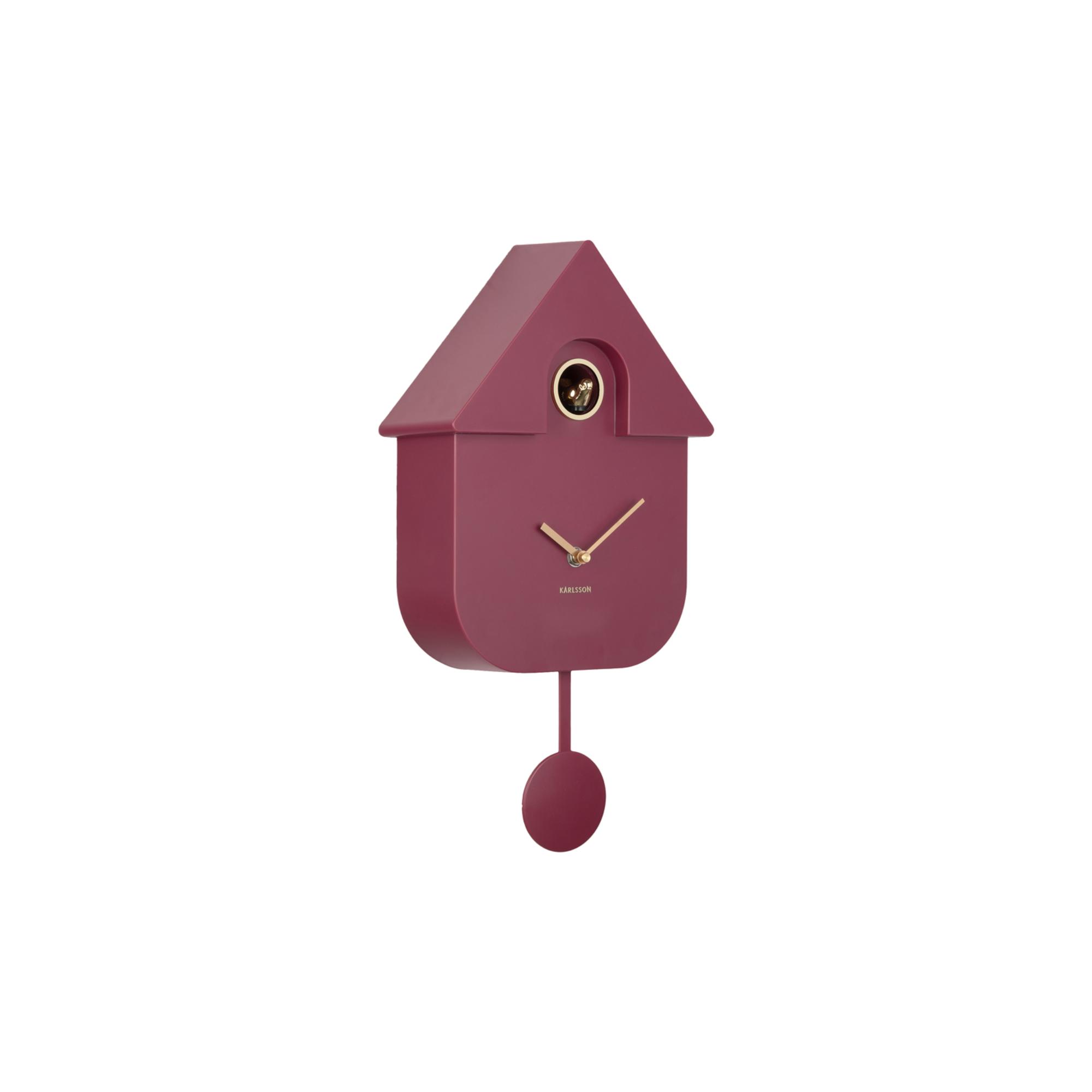 Karlsson wandklok Modern Cuckoo Oro - paars - 21.5x8.5x41cm