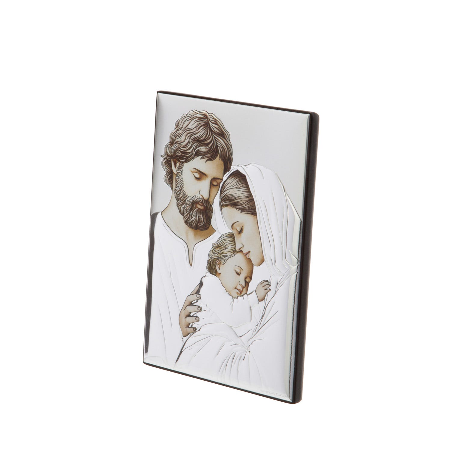 Icona Sacra famiglia 14x10 cm con argento Miro Silver