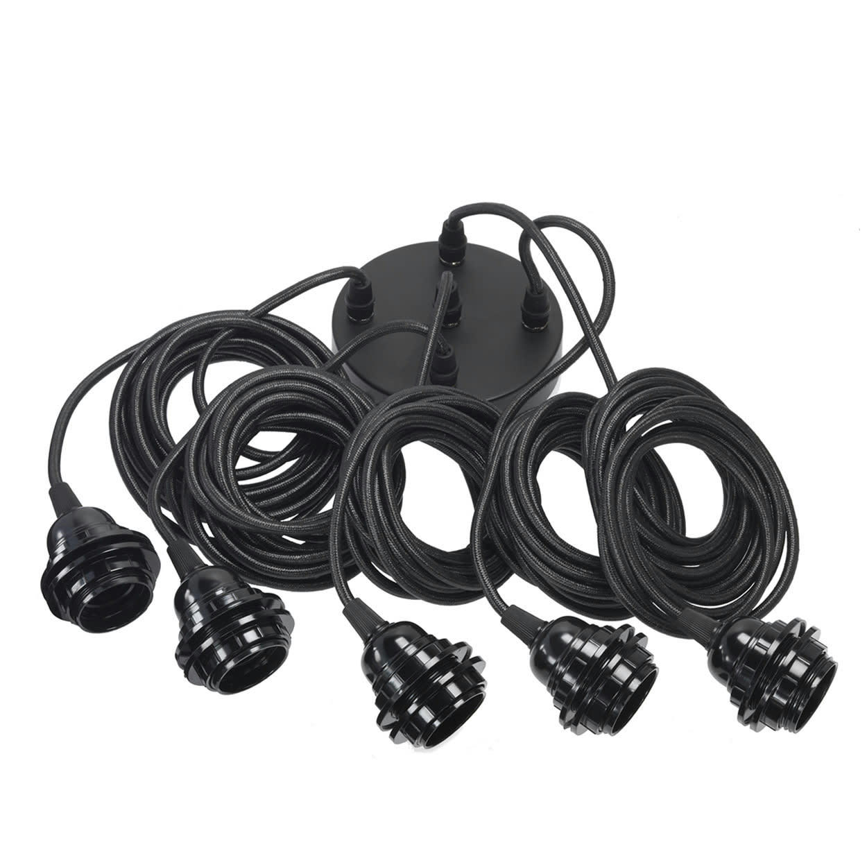 HOOPZI - Suspensions plafonnier 5 fil noir