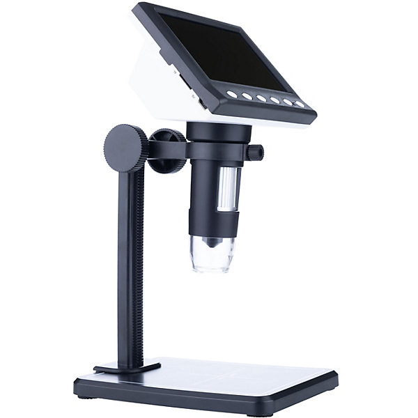Microscope Numérique DM7-B1 - écran LCD 4,3, Zoom 50X-1000X, 8 LED, Connexion PC, Carte MicroSD, USB 5V