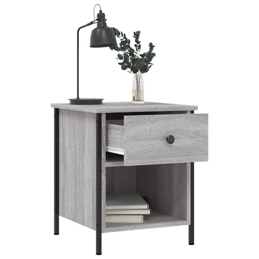 NNEVL Bedside Cabinets 2 pcs Grey Sonoma 40x42x50 cm Engineered Wood