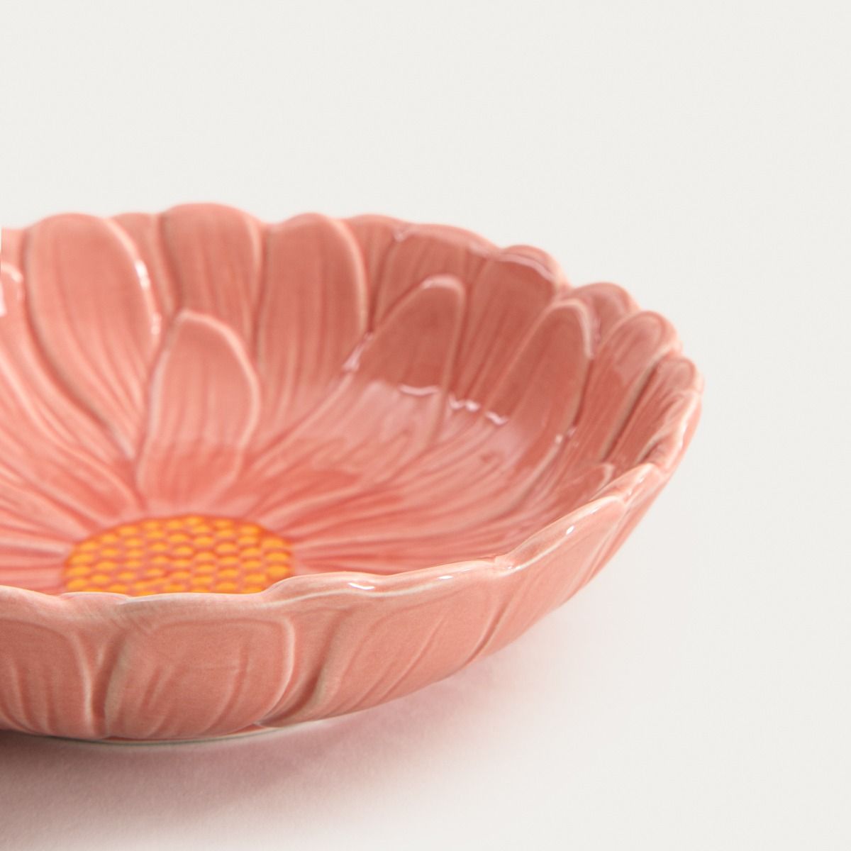 Miska RASSET z kwiatem różowa 18 cm