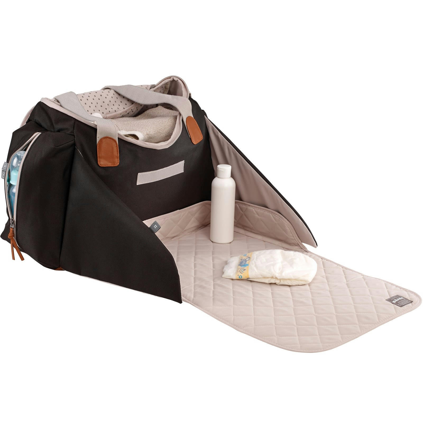 SYDNEY - Sac à langer pratique grand volume 21 L noir