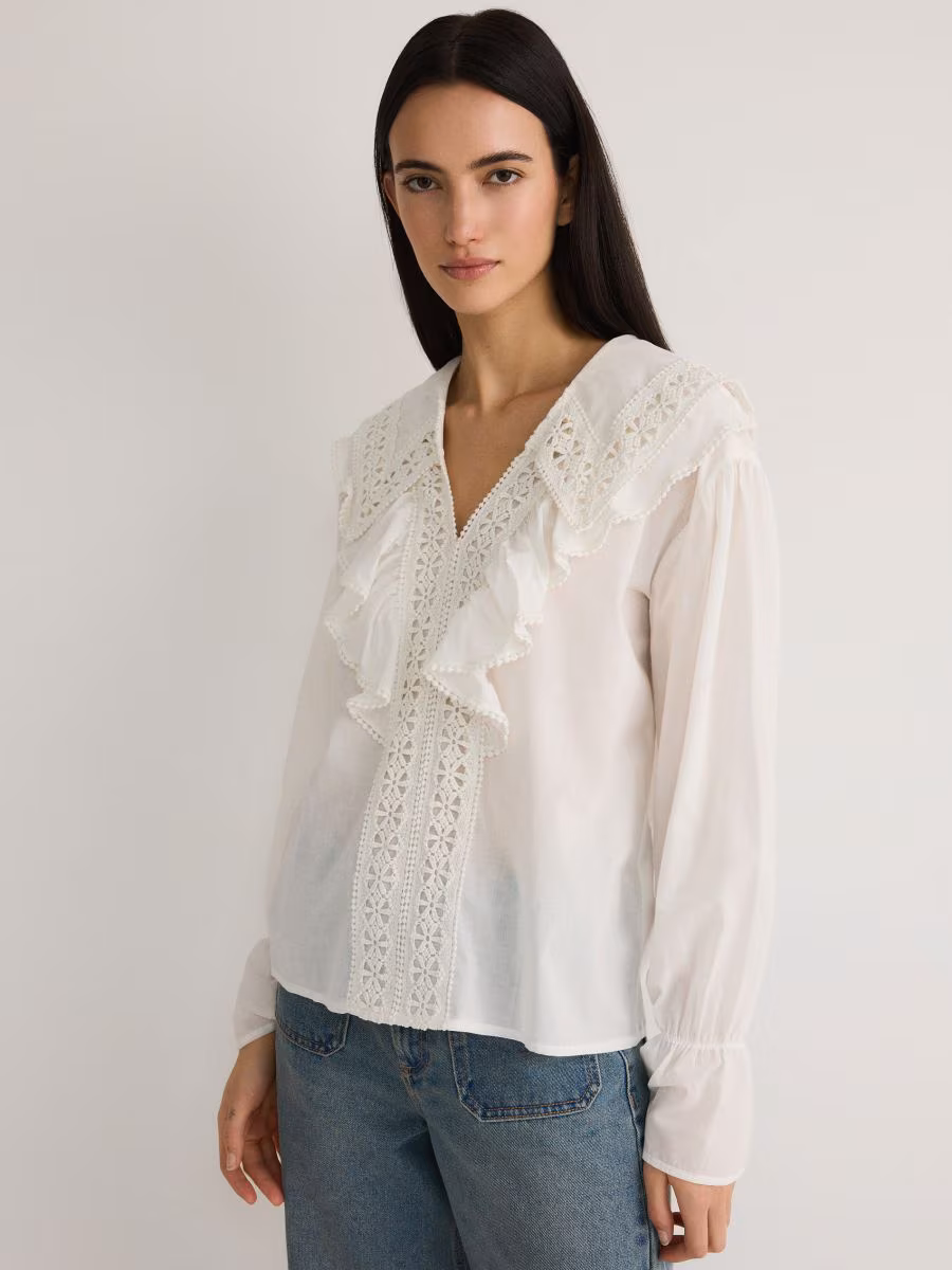 Ruffle Neck Blouse
