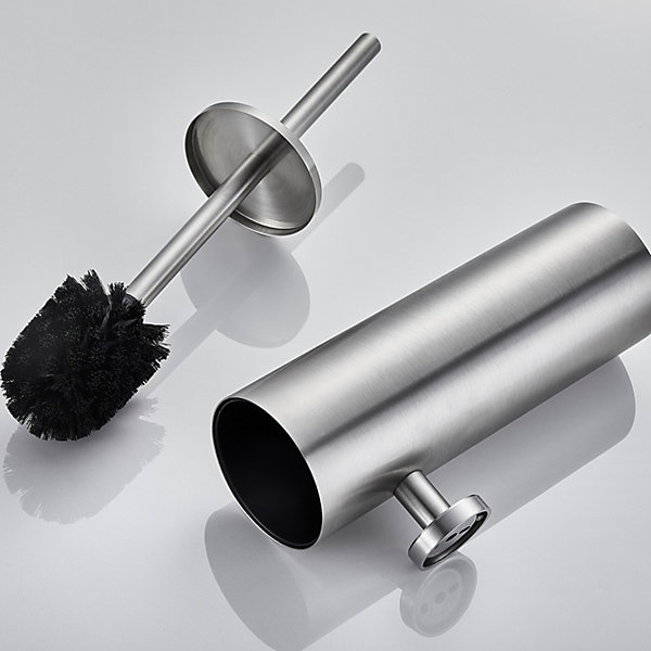 Brosse WC et Support en Inox Auralum Max Kit de Nettoyage pour Toilettes et Installation Murale Facile