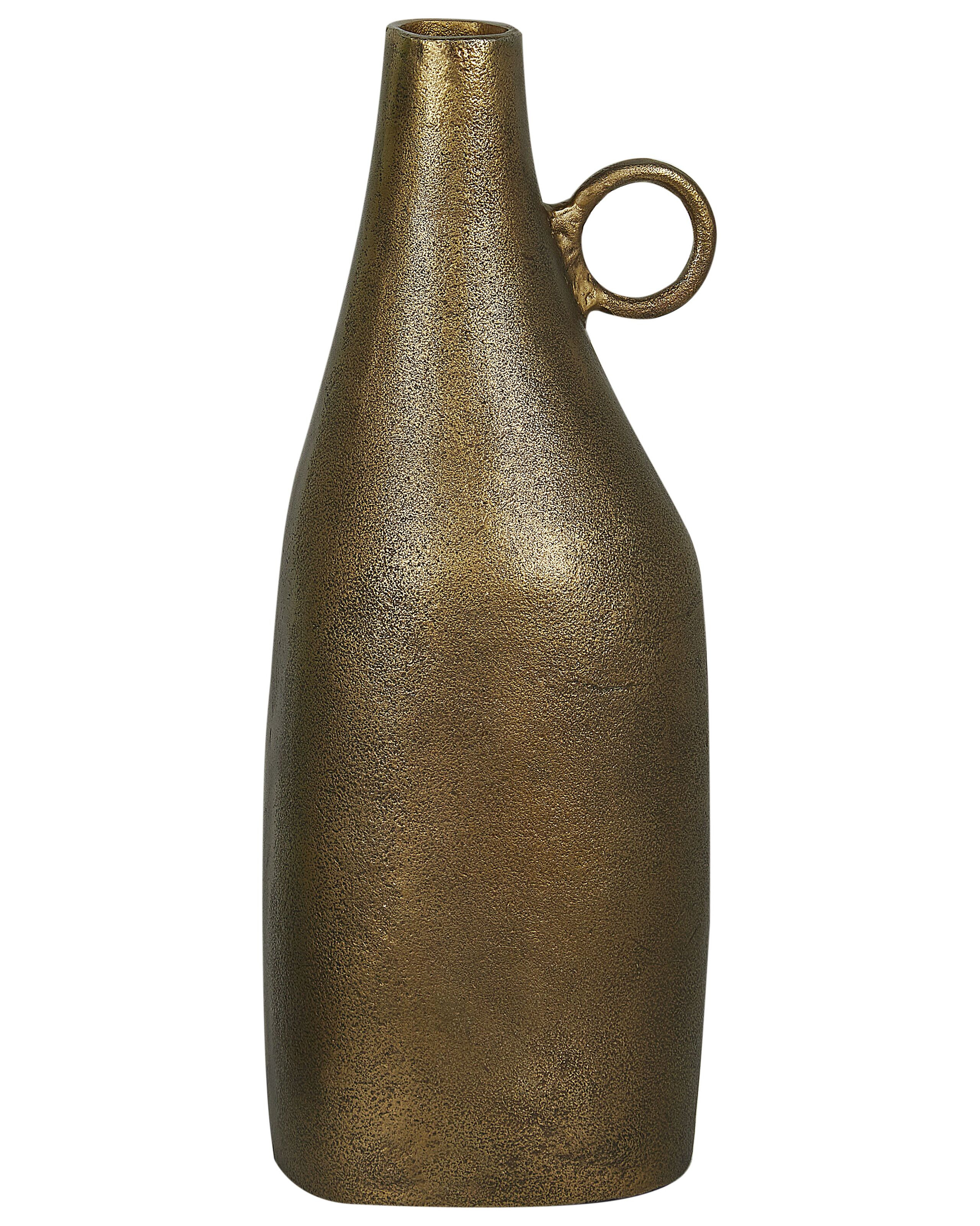 Wazon dekoracyjny mosiężne wykończenie 46 cm