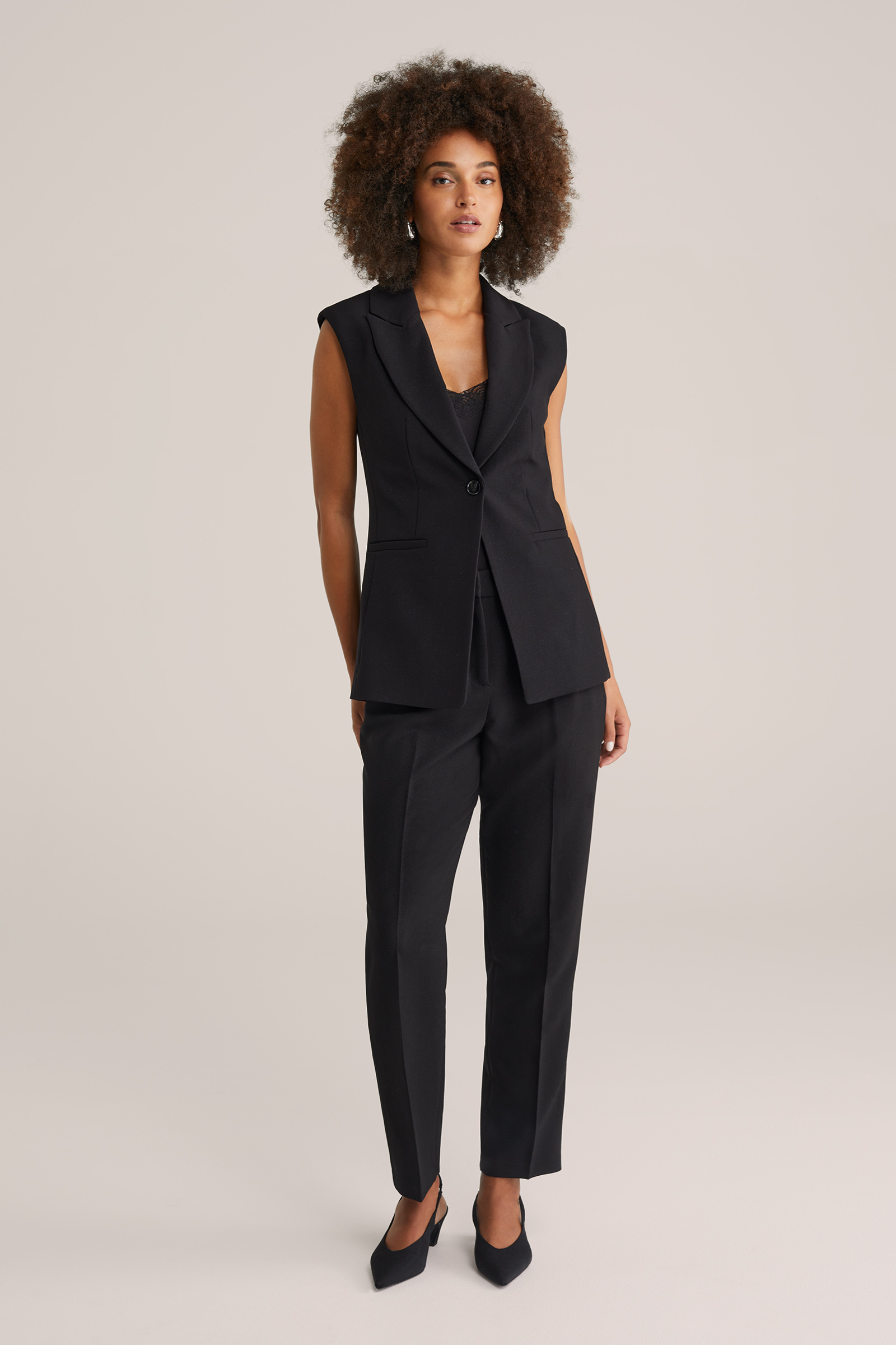 Dames gilet met glitter