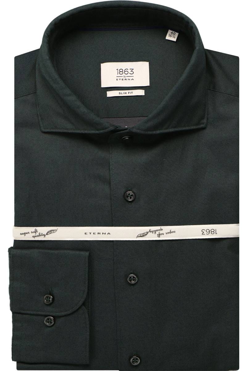 ETERNA 1863 Soft Tailoring Slim Fit Hemd grün, Einfarbig