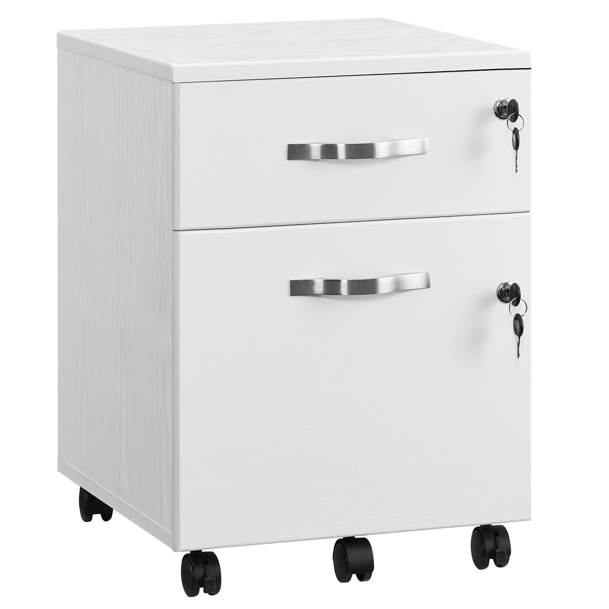 - Caisson bureau effet bois pvc blanc