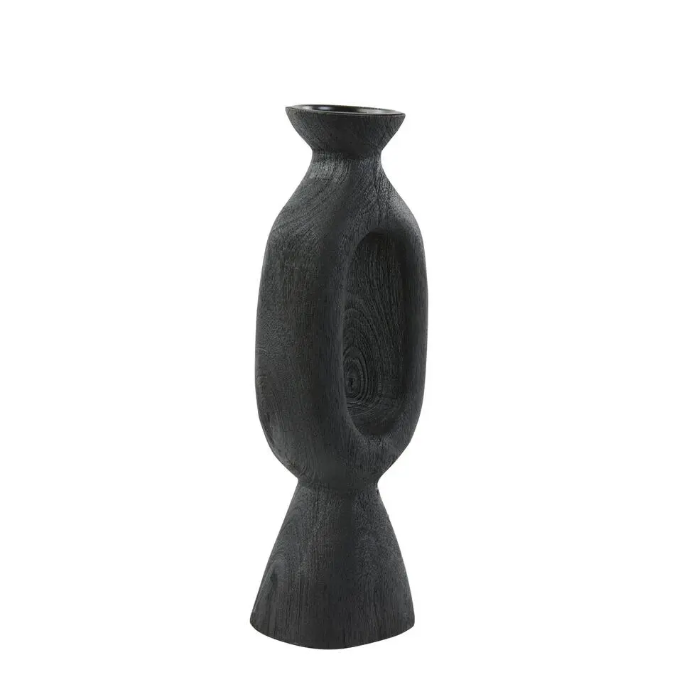 Kandelaar Django - Zwart - 14x12x45cm