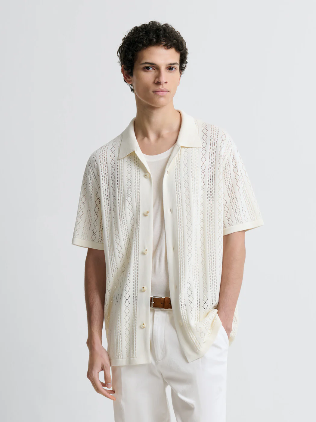 Chemise manches courtes en crochet