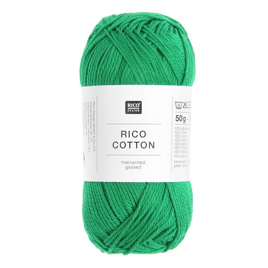 Rico Essentials Green Cotton 4ply 50g
