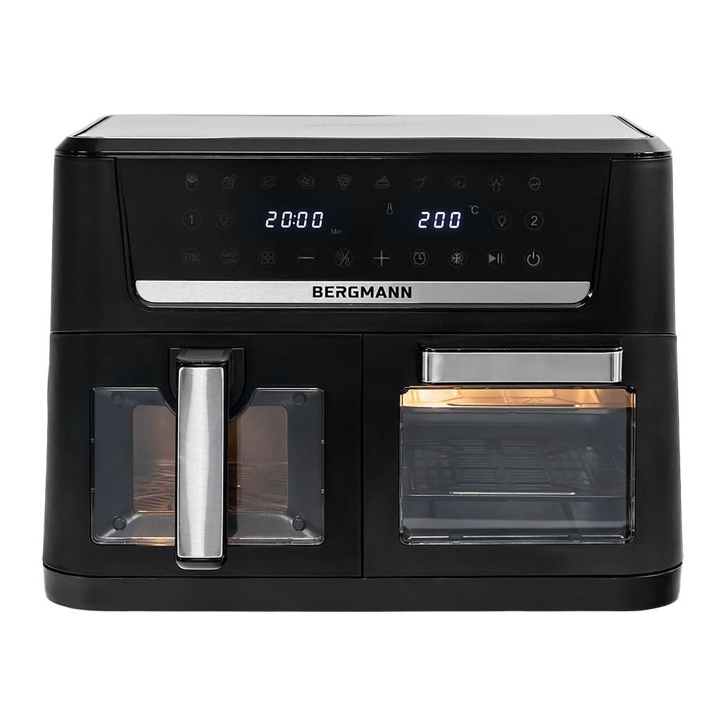 Frytkownica Beztłuszczowa 6L 8L BERGMANN AirFryer 2800W 10 Programów