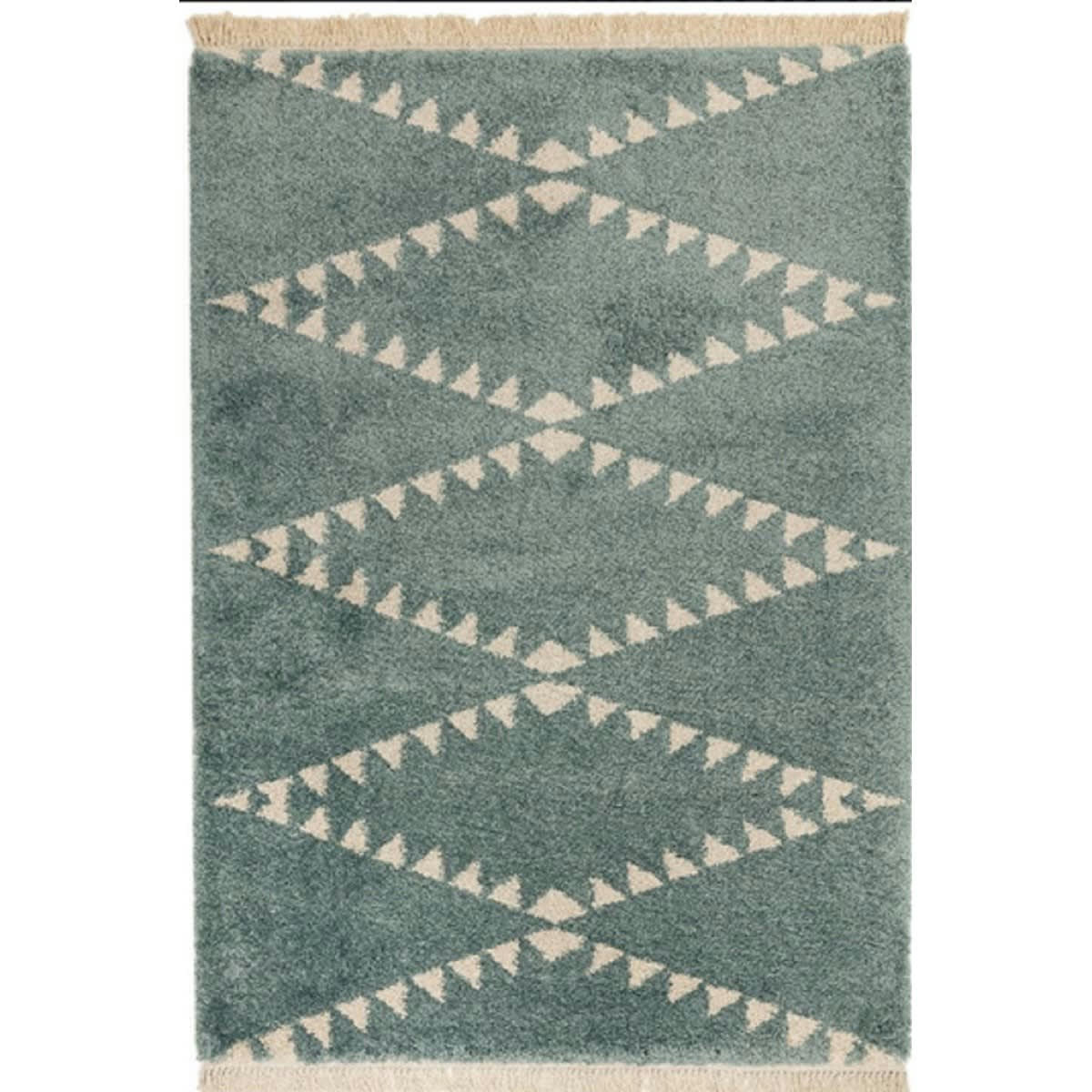 DIKO - Tapis style berbère en Polypropylène Bleu gris 120x170 cm
