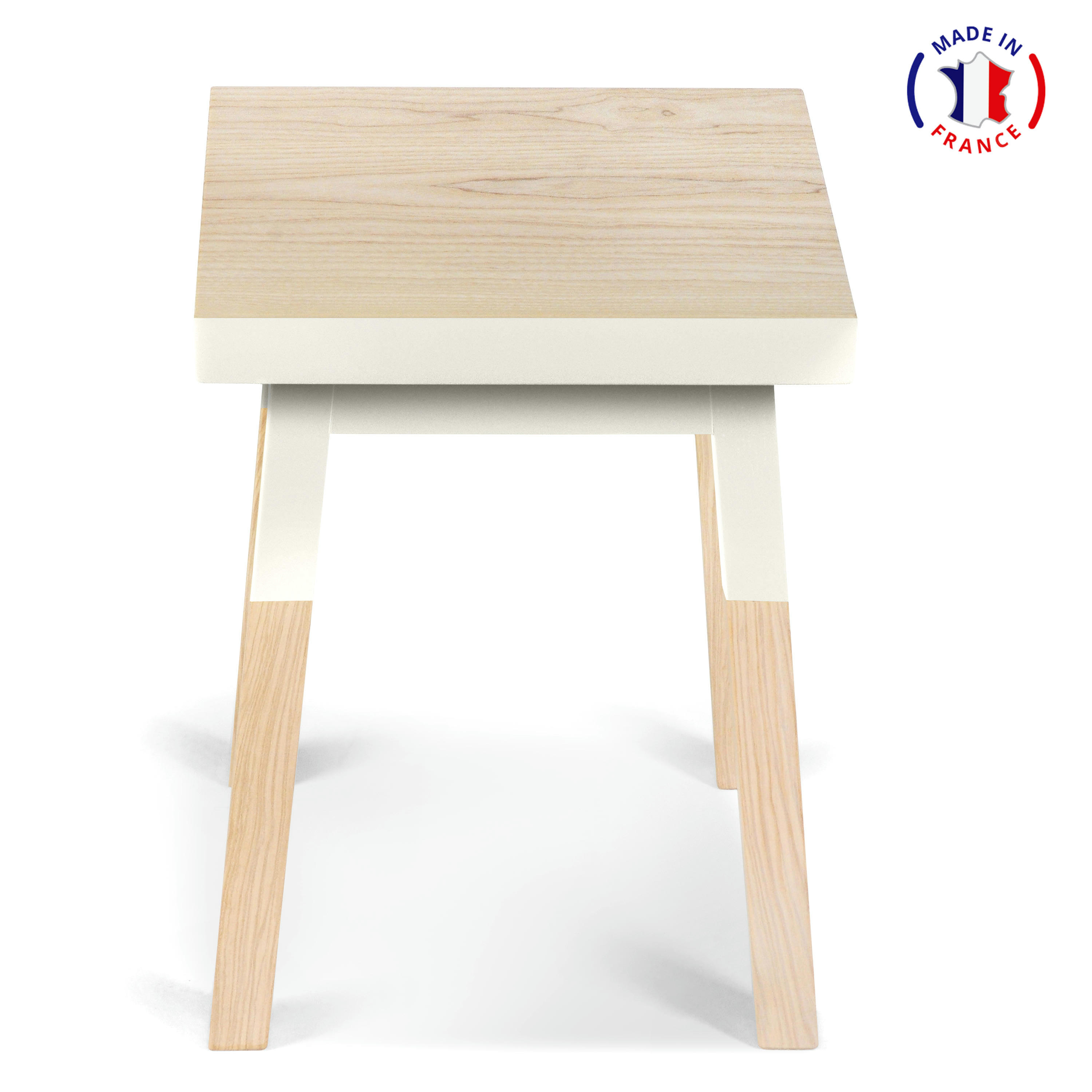 EGEE - 2 tabourets 100% frêne massif, assise 35 cm