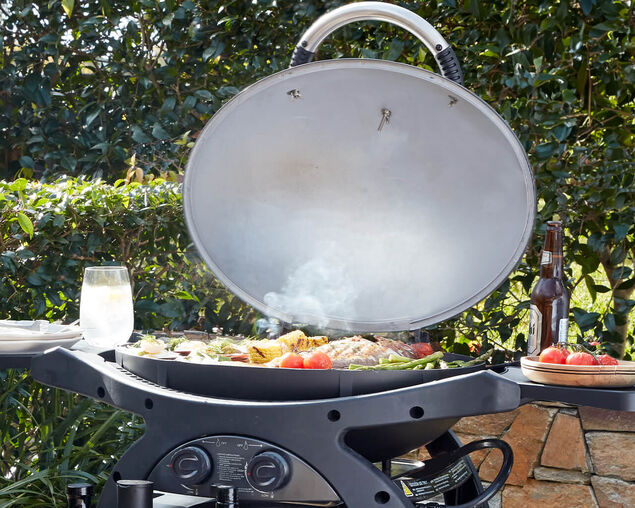 Ziggy Classic Twin Grill LPG BBQ - Gunmetal Grey