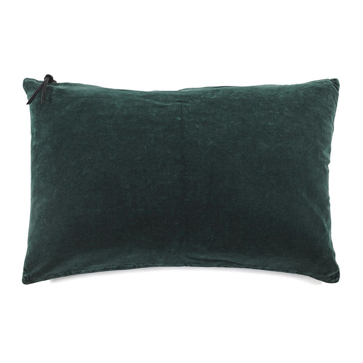 L'ESSENTIEL - COUSSIN - Lavage de velours Vert Anglais 40x60
