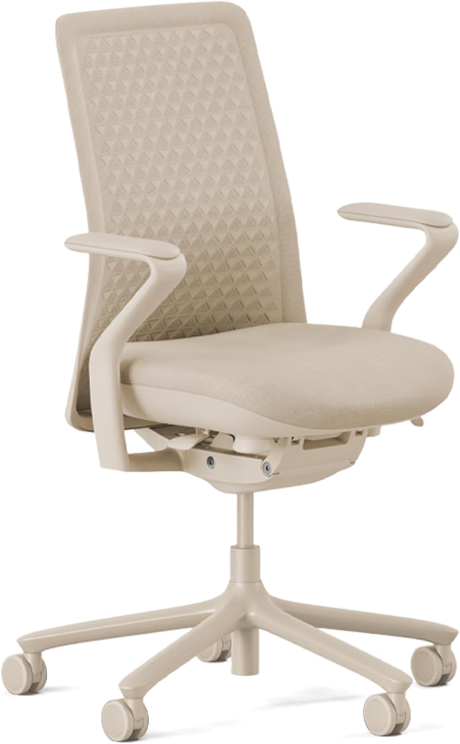 Branch Verve Chair - High Performance Executive Office Chair with Contoured Back and Adjustable Lumbar Support - High Density Foam Cushion and 3D Knit Back - Fits 5' to 6', Up to 275 lbs, Wheat