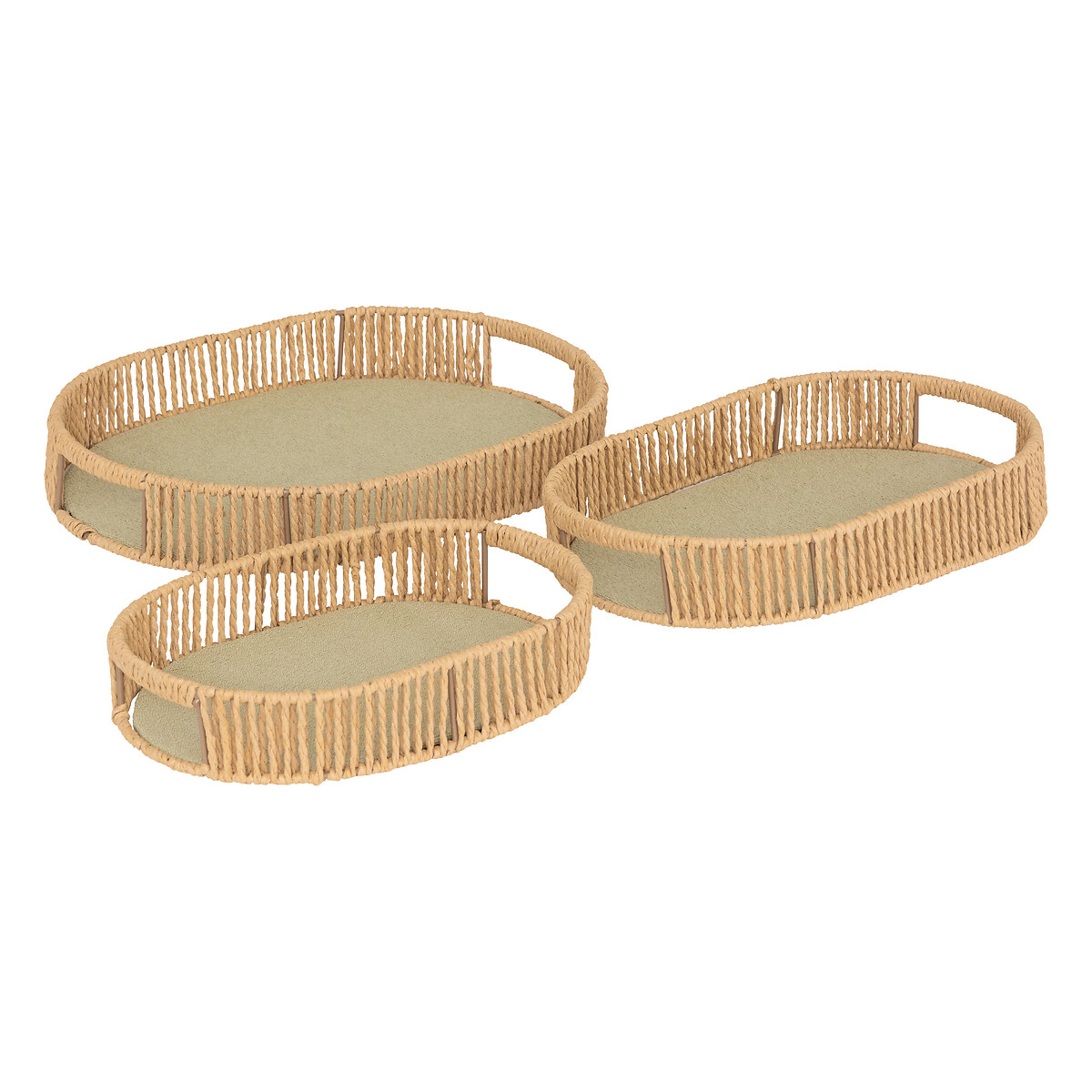 3 trays "Ali" Beige, 39x28x5.7 cm